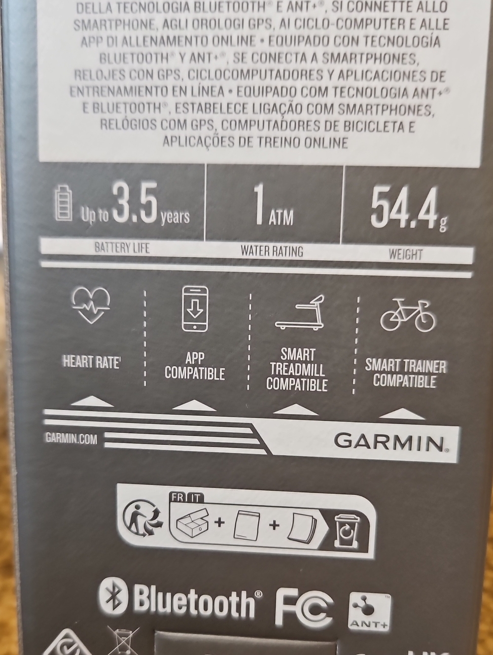 Garmin external heart rate monitor HR-DUAL Bluetooth + ANT wireles technogy - Picture 6 of 6